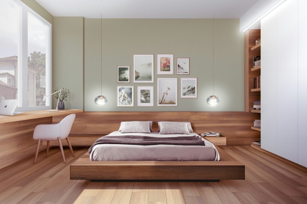 Dormitorio minimalista tras aplicar el método KonMari