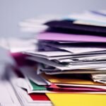 Carpetas de documentos del hogar organizadas por categorías